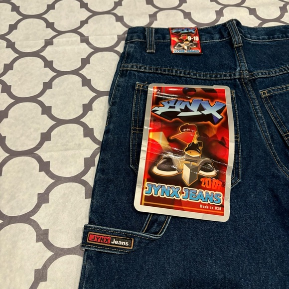 Vintage Jynx Jeans Kids 9-10 Made In USA Y2K Baggy Wide JNCO Skater Rare New - Picture 3 of 11